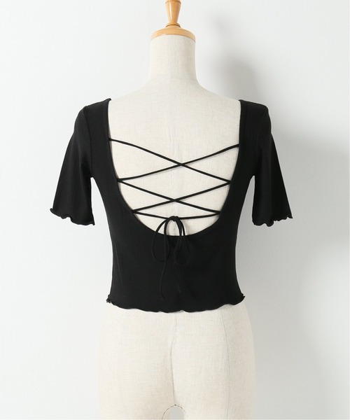 Charles Chaton（シャルルシャトン）の「バックレースアップカットソー（Tシャツ/カットソー・レディース・ピンク/ブラック・FREE）」の16枚目の写真