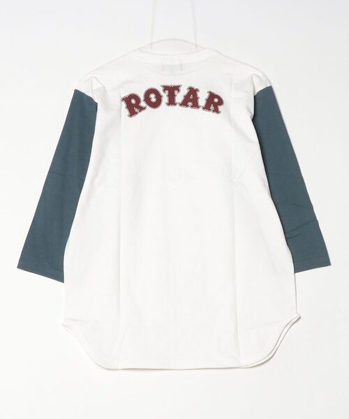 ROTAR(ローター)の「Base Ball LOGO BB Tee ベースボール ロゴ 七分袖(Tシャツ/カットソー・メンズ・ホワイト×ブルー/スミクロ/グレー系その他・SMALL/MEDIUM/LARGE/X-LARGE)」の17枚目の写真