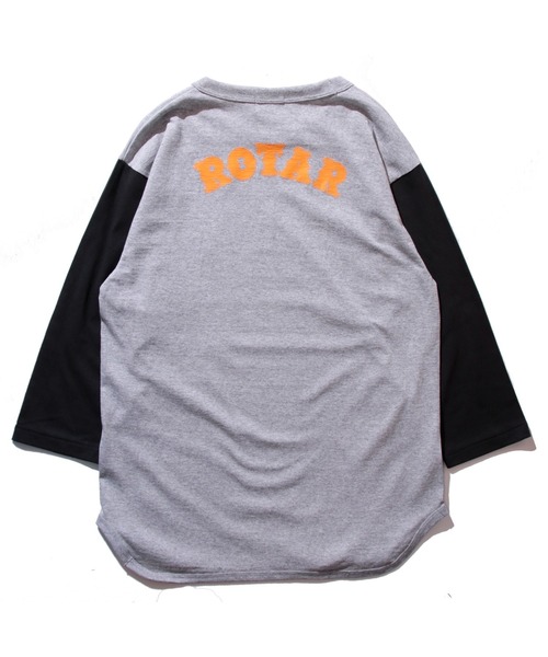 ROTAR(ローター)の「Base Ball LOGO BB Tee ベースボール ロゴ 七分袖(Tシャツ/カットソー・メンズ・ホワイト×ブルー/スミクロ/グレー系その他・SMALL/MEDIUM/LARGE/X-LARGE)」の8枚目の写真