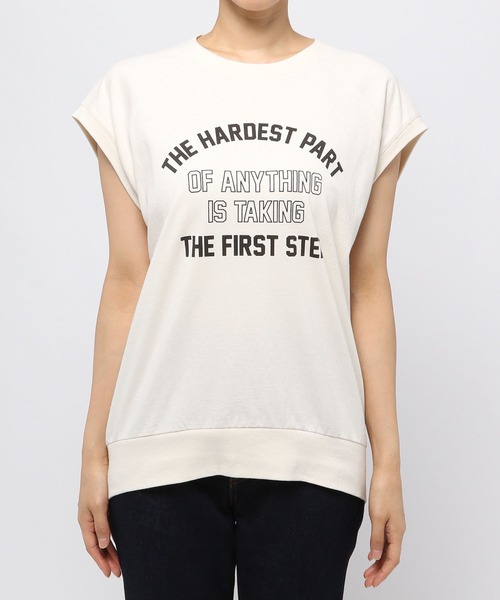 GLOBAL WORK(グローバルワーク)の「カレッジロゴプリントノースーブ/954806(Tシャツ/カットソー・レディース・チャコールグレー/アイボリー・FREE)」の21枚目の写真