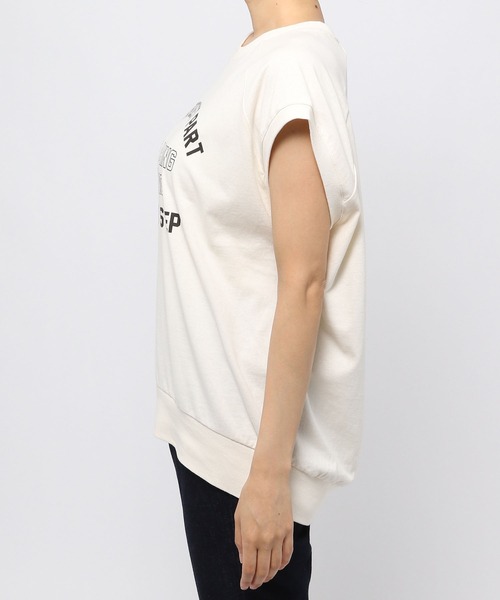 GLOBAL WORK(グローバルワーク)の「カレッジロゴプリントノースーブ/954806(Tシャツ/カットソー・レディース・チャコールグレー/アイボリー・FREE)」の15枚目の写真