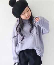 バックスリットハイネックセーター■90~140cm