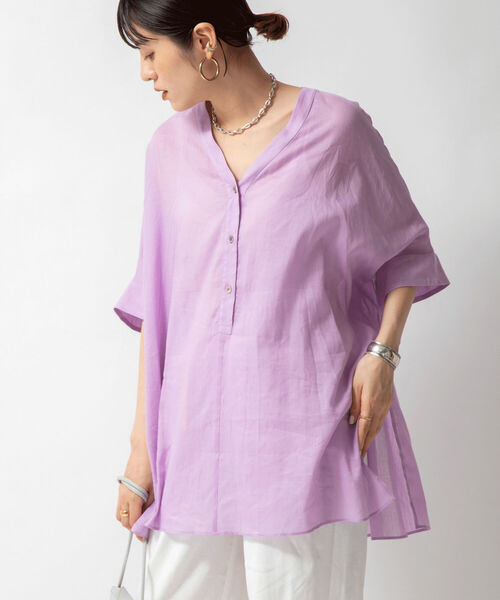 NOLLEY’S Sophi(ノーリーズソフィ)の「◇【WEB限定カラーあり】ジョーゼットボイルブラウス(シャツ/ブラウス・レディース・ブラウン/ブラック/ラベンダー/ピンク/ライトブルー・38)」の1枚目の写真