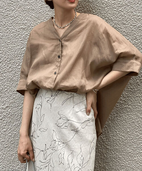 NOLLEY’S Sophi(ノーリーズソフィ)の「◇【WEB限定カラーあり】ジョーゼットボイルブラウス(シャツ/ブラウス・レディース・ブラウン/ブラック/ラベンダー/ピンク/ライトブルー・38)」の3枚目の写真