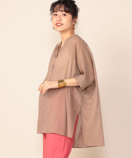 NOLLEY’S Sophi(ノーリーズソフィ)の「◇【WEB限定カラーあり】ジョーゼットボイルブラウス(シャツ/ブラウス・レディース・ブラウン/ブラック/ラベンダー/ピンク/ライトブルー・38)」の7枚目の写真