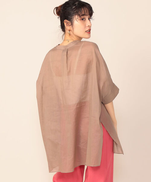 NOLLEY’S Sophi(ノーリーズソフィ)の「◇【WEB限定カラーあり】ジョーゼットボイルブラウス(シャツ/ブラウス・レディース・ブラウン/ブラック/ラベンダー/ピンク/ライトブルー・38)」の8枚目の写真