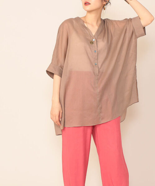 NOLLEY’S Sophi(ノーリーズソフィ)の「◇【WEB限定カラーあり】ジョーゼットボイルブラウス(シャツ/ブラウス・レディース・ブラウン/ブラック/ラベンダー/ピンク/ライトブルー・38)」の12枚目の写真