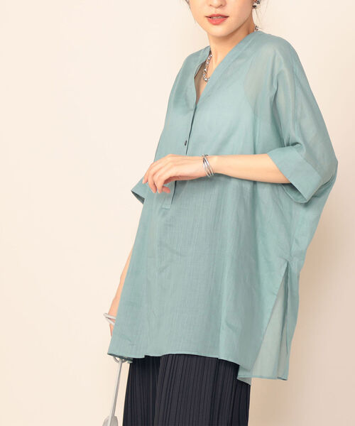 NOLLEY’S Sophi(ノーリーズソフィ)の「◇【WEB限定カラーあり】ジョーゼットボイルブラウス(シャツ/ブラウス・レディース・ブラウン/ブラック/ラベンダー/ピンク/ライトブルー・38)」の14枚目の写真