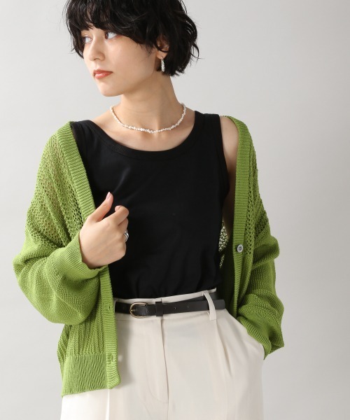 RAGEBLUE（レイジブルー）の「ベーシック無地/ボーダータンク/957732（タンクトップ・レディース・オフホワイト/ブラック/オレンジ系その他/キャメル/ライトブルー/グリーン/サックスブルー・FREE）」の3枚目の写真