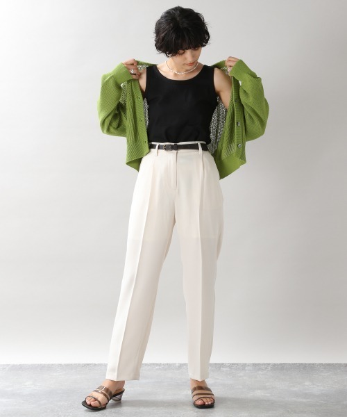 RAGEBLUE（レイジブルー）の「ベーシック無地/ボーダータンク/957732（タンクトップ・レディース・オフホワイト/ブラック/オレンジ系その他/キャメル/ライトブルー/グリーン/サックスブルー・FREE）」の9枚目の写真