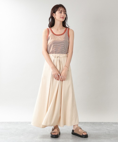 RAGEBLUE（レイジブルー）の「ベーシック無地/ボーダータンク/957732（タンクトップ・レディース・オフホワイト/ブラック/オレンジ系その他/キャメル/ライトブルー/グリーン/サックスブルー・FREE）」の10枚目の写真