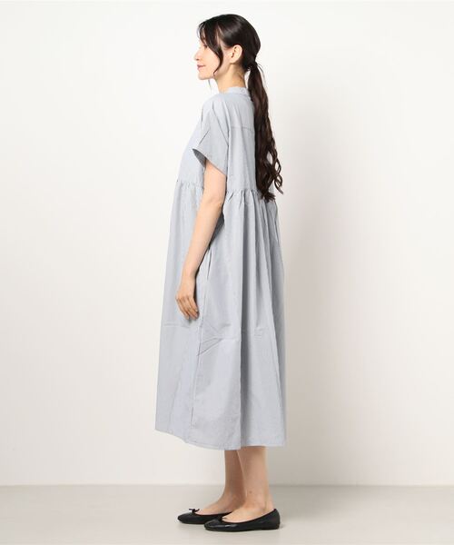 coca（coca）（コカ）の「ストライプギャザーワンピース（ワンピース・レディース・ストライプ・ONE SIZE）」の3枚目の写真