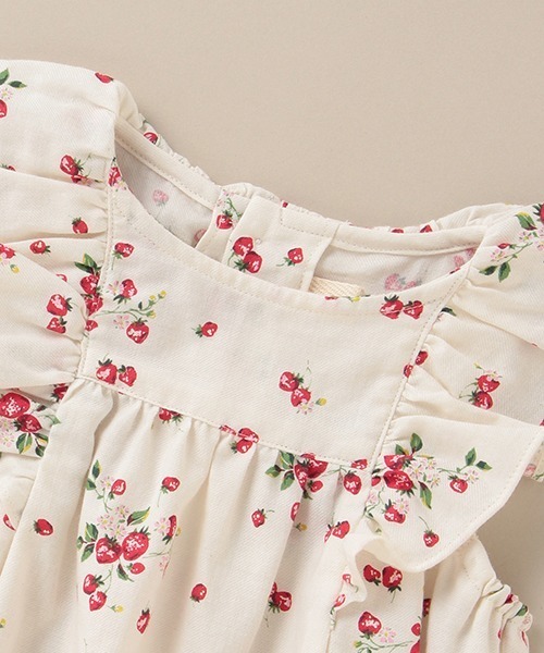 sense of wonder（センスオブワンダー）の「野イチゴフリルチュニック【日本製】（チュニック・キッズ・キナリ・80ｃｍ/90cm/100cm/120cm/110cm）」の4枚目の写真