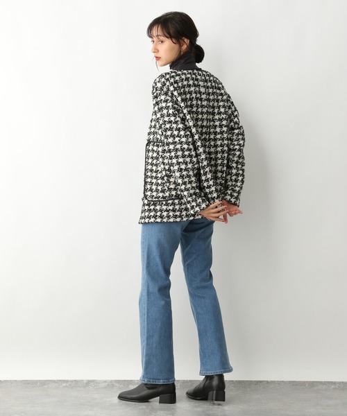 A part by（アパートバイ）の「ツイードノーカラージャケット　959133（ノーカラージャケット・レディース・ブラック系その他2/ブラック/オフホワイト/アイボリー・FREE）」の16枚目の写真