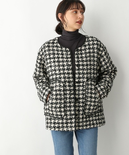 A part by（アパートバイ）の「ツイードノーカラージャケット　959133（ノーカラージャケット・レディース・ブラック系その他2/ブラック/オフホワイト/アイボリー・FREE）」の17枚目の写真