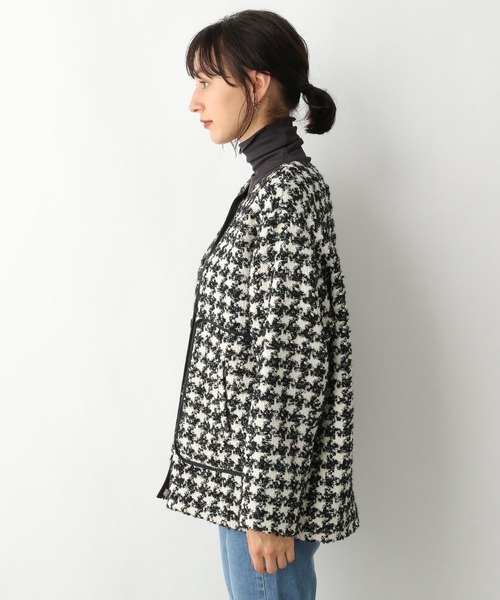 A part by（アパートバイ）の「ツイードノーカラージャケット　959133（ノーカラージャケット・レディース・ブラック系その他2/ブラック/オフホワイト/アイボリー・FREE）」の20枚目の写真