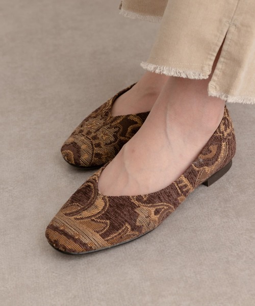 RODE SKO（ロデスコ）の「『MADE IN JAPAN』Vカットフラットシューズ（バレエシューズ・レディース・グレー系その他/ブラック/アニマル/その他1・36/38/37）」の20枚目の写真