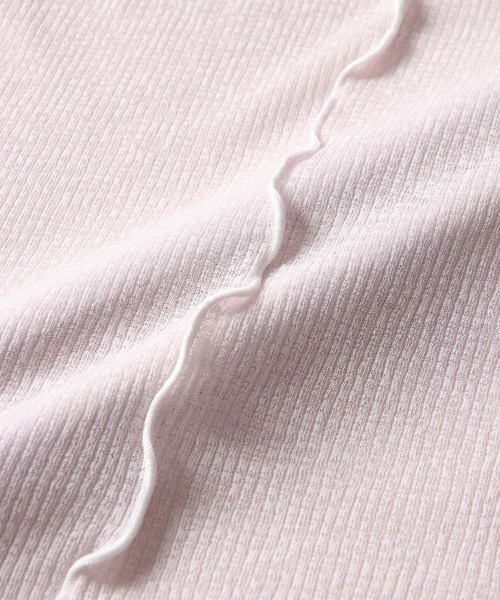 ADAM ET ROPE'（アダムエロペ）の「シアーテレコメローフリルタートル（Tシャツ/カットソー・レディース・ホワイト/ライトグレー/ブラック・FREE）」の16枚目の写真