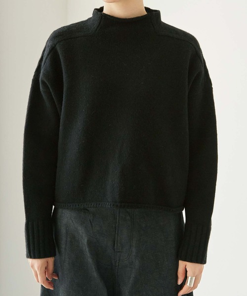 nitca（ニトカ）の「5Gエアーヤーン ハイネックプルオーバー（ニット/セーター・レディース・ブラック/オレンジ/アイボリー・FREE）」の13枚目の写真