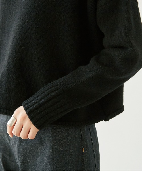 nitca（ニトカ）の「5Gエアーヤーン ハイネックプルオーバー（ニット/セーター・レディース・ブラック/オレンジ/アイボリー・FREE）」の15枚目の写真