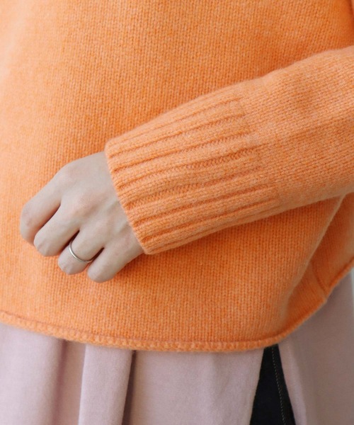 nitca（ニトカ）の「5Gエアーヤーン ハイネックプルオーバー（ニット/セーター・レディース・ブラック/オレンジ/アイボリー・FREE）」の19枚目の写真