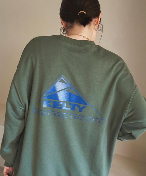KELTY(ケルティ)の「KELTY(ケルティ)別注裏毛スウェットプルオーバー(WEB限定カラー)(スウェット・レディース・ブラック/ブラウン/オフホワイト/オリーブ/クリーム・MEDIUM/LARGE)」の10枚目の写真