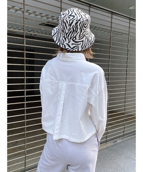 ENVYM(アンビー)の「クロップドSH(シャツ/ブラウス・レディース・ホワイト/チェック・FREE)」の11枚目の写真