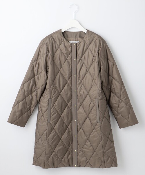J.PRESS（ジェイプレス）の「30D高密度タフタⅡ ロング キルティングコート（その他アウター・レディース・ブラウン系/ネイビー系/グレー系・T13/T15）」の6枚目の写真