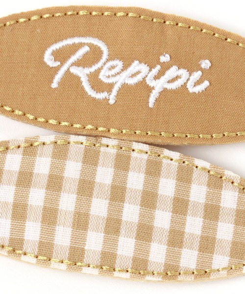 repipi armario（レピピ アルマリオ）の「☆セットアイテム☆ギンガムチェックパッチンピン（ヘアピン・キッズ・ブラック/ダークブラウン/ベージュ・FREE）」の9枚目の写真