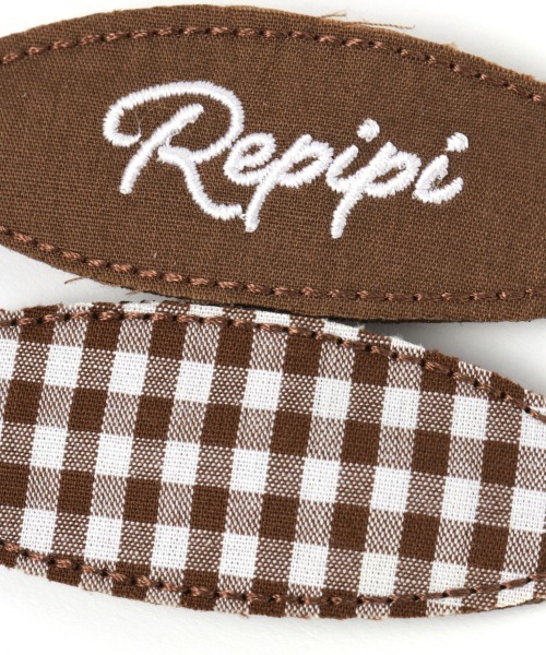 repipi armario（レピピ アルマリオ）の「☆セットアイテム☆ギンガムチェックパッチンピン（ヘアピン・キッズ・ブラック/ダークブラウン/ベージュ・FREE）」の10枚目の写真