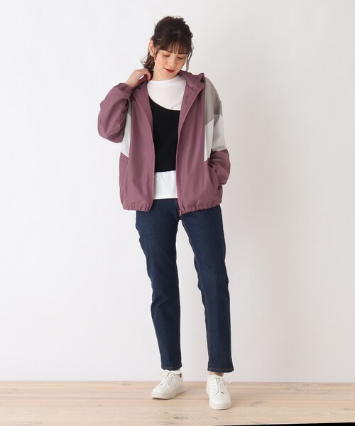 Cutie Blonde（キューティーブロンド）の「◆【S－LL】オータム配色ブルゾン（ブルゾン・レディース・ベージュ系4/ネイビー系4/ピンク系9・01/02/03/04）」の14枚目の写真