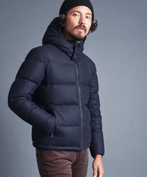 Magine | WOOL FLANNEL STAND HOOD DOWN JKT ウールフランネル スタンド フード ダウンジャケット(ダウンジャケット/コート)