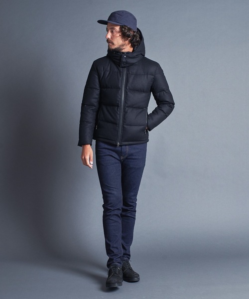 Magine（マージン）の「WOOL FLANNEL STAND HOOD DOWN JKT ウールフランネル スタンド フード ダウンジャケット（ダウンジャケット/コート・メンズ・ブラック/ネイビー/チャコールグレー・44/46/48）」の14枚目の写真