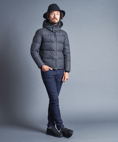 Magine（マージン）の「WOOL FLANNEL STAND HOOD DOWN JKT ウールフランネル スタンド フード ダウンジャケット（ダウンジャケット/コート・メンズ・ブラック/ネイビー/チャコールグレー・44/46/48）」の16枚目の写真