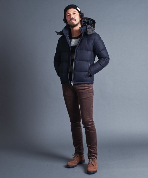 Magine（マージン）の「WOOL FLANNEL STAND HOOD DOWN JKT ウールフランネル スタンド フード ダウンジャケット（ダウンジャケット/コート・メンズ・ブラック/ネイビー/チャコールグレー・44/46/48）」の17枚目の写真