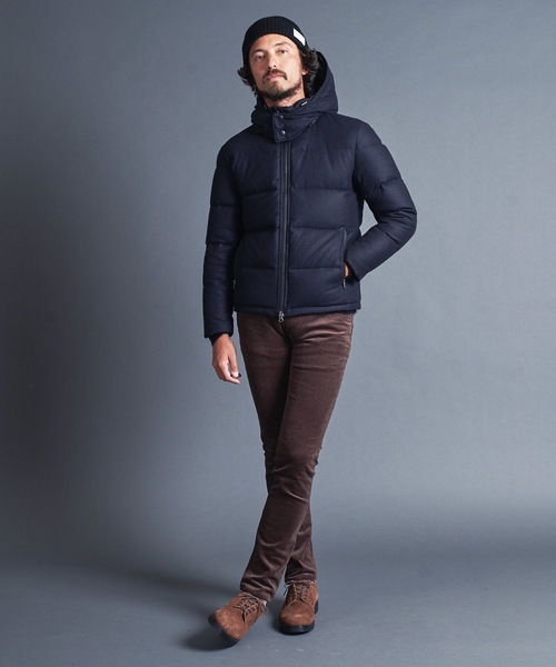 Magine（マージン）の「WOOL FLANNEL STAND HOOD DOWN JKT ウールフランネル スタンド フード ダウンジャケット（ダウンジャケット/コート・メンズ・ブラック/ネイビー/チャコールグレー・44/46/48）」の18枚目の写真