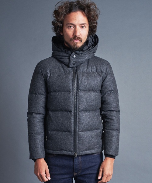 Magine（マージン）の「WOOL FLANNEL STAND HOOD DOWN JKT ウールフランネル スタンド フード ダウンジャケット（ダウンジャケット/コート・メンズ・ブラック/ネイビー/チャコールグレー・44/46/48）」の19枚目の写真