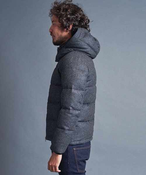 Magine（マージン）の「WOOL FLANNEL STAND HOOD DOWN JKT ウールフランネル スタンド フード ダウンジャケット（ダウンジャケット/コート・メンズ・ブラック/ネイビー/チャコールグレー・44/46/48）」の20枚目の写真