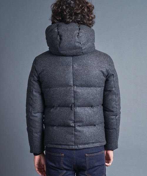 Magine（マージン）の「WOOL FLANNEL STAND HOOD DOWN JKT ウールフランネル スタンド フード ダウンジャケット（ダウンジャケット/コート・メンズ・ブラック/ネイビー/チャコールグレー・44/46/48）」の21枚目の写真