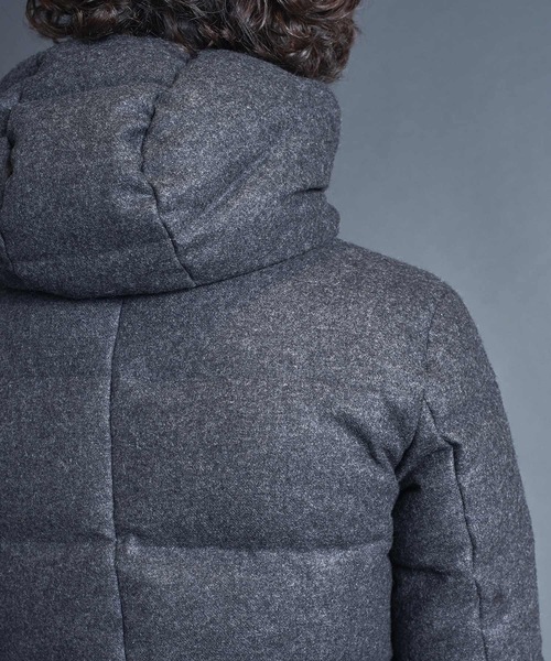 Magine（マージン）の「WOOL FLANNEL STAND HOOD DOWN JKT ウールフランネル スタンド フード ダウンジャケット（ダウンジャケット/コート・メンズ・ブラック/ネイビー/チャコールグレー・44/46/48）」の22枚目の写真