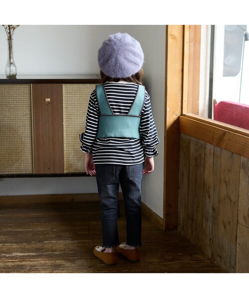 BREEZE（ブリーズ）の「フリンジデニムスキニーパンツ 9分丈_ストレッチ（デニムパンツ・キッズ・ネイビー/チャコール/ブルー・110/120/90/140/150/100/130）」の8枚目の写真