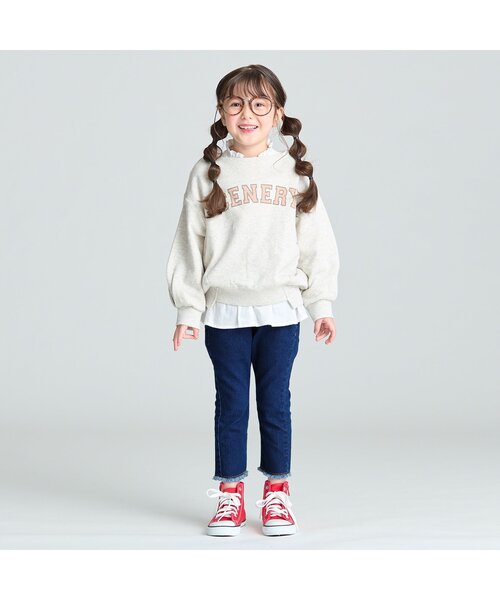 BREEZE（ブリーズ）の「フリンジデニムスキニーパンツ 9分丈_ストレッチ（デニムパンツ・キッズ・ネイビー/チャコール/ブルー・110/120/90/140/150/100/130）」の13枚目の写真