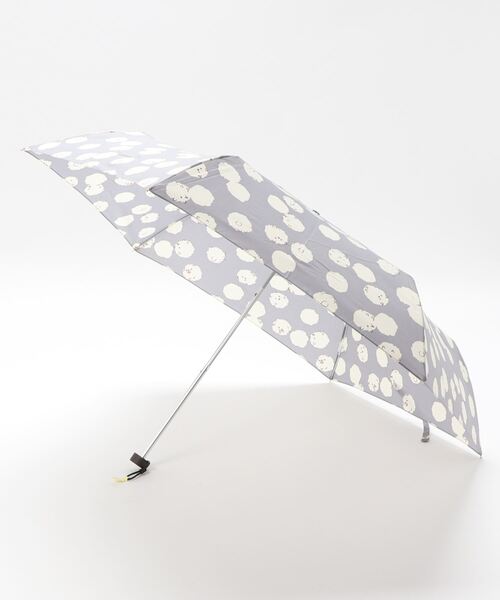 KATHARINE ROSS(キャサリンロス)の「【KATHARINE ROSS】nifty colors ふわふわポメラニアンドット折りたたみ雨傘 WEB限定(折りたたみ傘・レディース・グレー/ライトブルー・MEDIUM)」の13枚目の写真