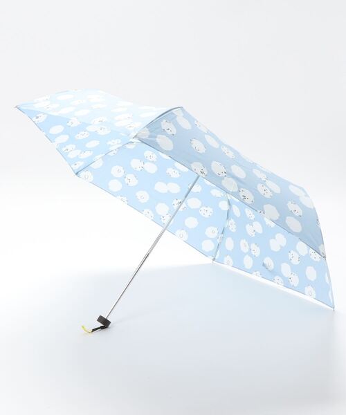 KATHARINE ROSS(キャサリンロス)の「【KATHARINE ROSS】nifty colors ふわふわポメラニアンドット折りたたみ雨傘 WEB限定(折りたたみ傘・レディース・グレー/ライトブルー・MEDIUM)」の11枚目の写真