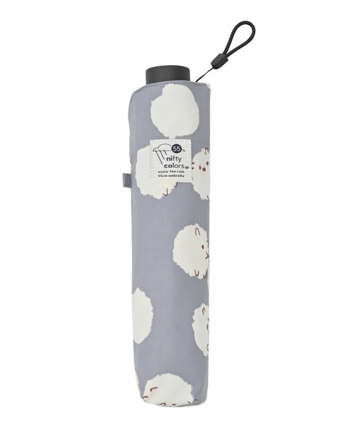KATHARINE ROSS(キャサリンロス)の「【KATHARINE ROSS】nifty colors ふわふわポメラニアンドット折りたたみ雨傘 WEB限定(折りたたみ傘・レディース・グレー/ライトブルー・MEDIUM)」の12枚目の写真