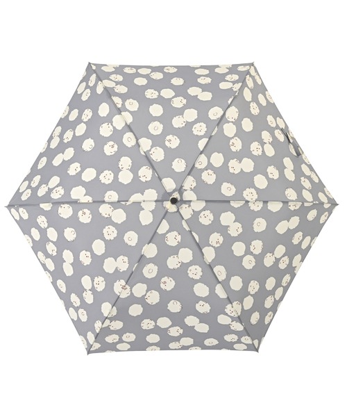 KATHARINE ROSS(キャサリンロス)の「【KATHARINE ROSS】nifty colors ふわふわポメラニアンドット折りたたみ雨傘 WEB限定(折りたたみ傘・レディース・グレー/ライトブルー・MEDIUM)」の14枚目の写真