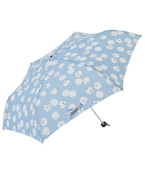 KATHARINE ROSS(キャサリンロス)の「【KATHARINE ROSS】nifty colors ふわふわポメラニアンドット折りたたみ雨傘 WEB限定(折りたたみ傘・レディース・グレー/ライトブルー・MEDIUM)」の17枚目の写真