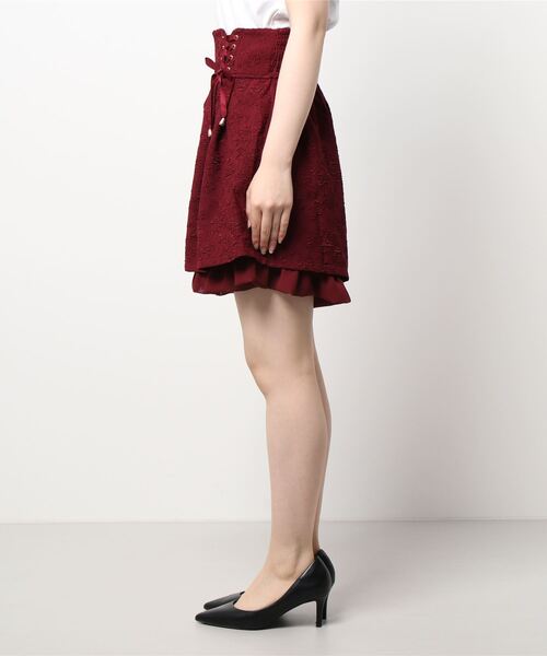 axes femme POETIQUE(アクシーズファムポエティック)の「ふくれジャカードキュロット(その他パンツ・レディース・ブラック/ネイビー/ワイン/グリーン/ブルー・MEDIUM)」の6枚目の写真