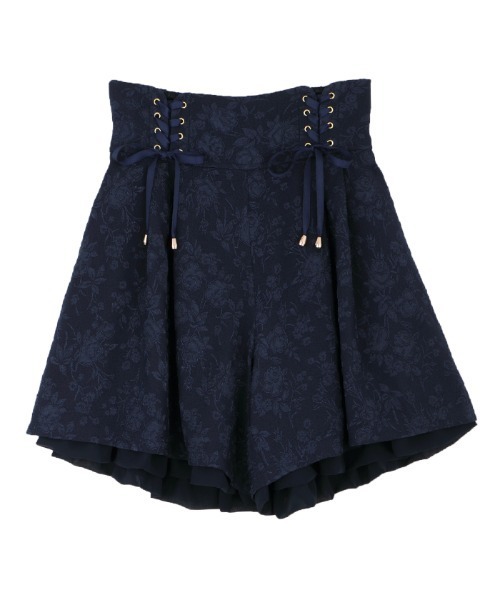 axes femme POETIQUE(アクシーズファムポエティック)の「ふくれジャカードキュロット(その他パンツ・レディース・ブラック/ネイビー/ワイン/グリーン/ブルー・MEDIUM)」の4枚目の写真