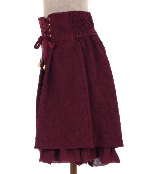 axes femme POETIQUE(アクシーズファムポエティック)の「ふくれジャカードキュロット(その他パンツ・レディース・ブラック/ネイビー/ワイン/グリーン/ブルー・MEDIUM)」の9枚目の写真